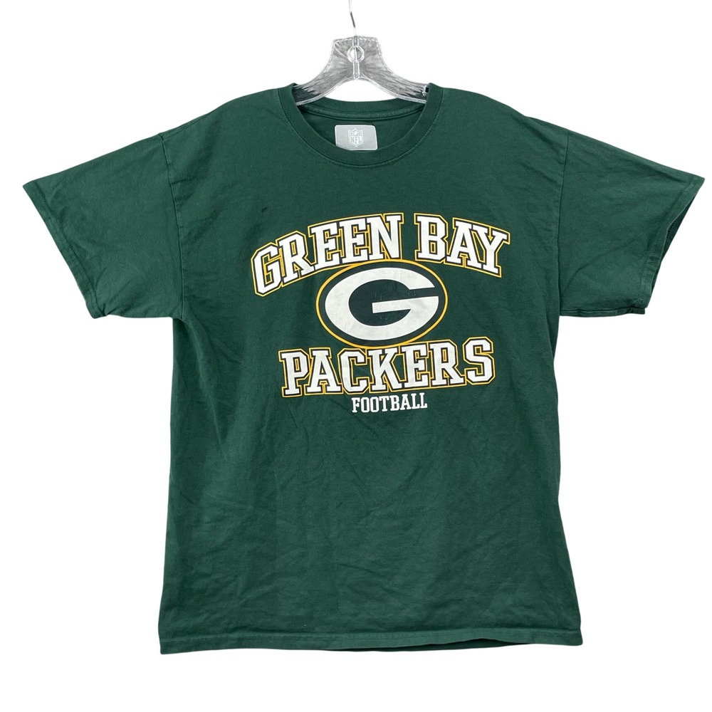 NFL Green Bay Packers T Shirt Mens Large Green Football Graphic Tee Sportswear